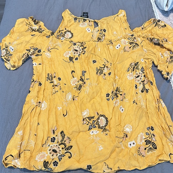 Torrid Yellow Blouse Size 3 - Picture 2 of 2